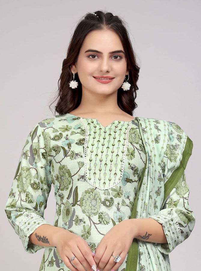 Shamal Daily Wear Cotton Foil Printed Kurti With Bottom Dupatta Wholesale Price In Surat